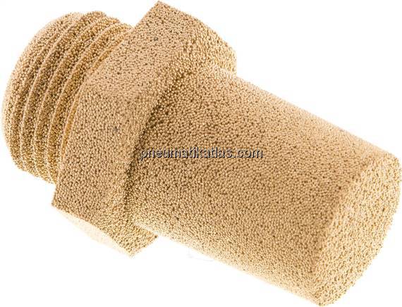 Schalldämpfer G 1/2", Sinterbronze, Sechskant