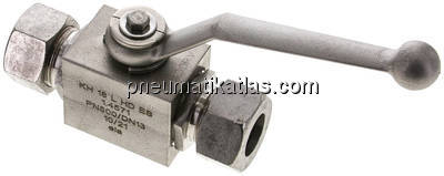 Hochdruck-Kugelhahn, Edelstahl, 18 L (M26x1,5), -0,999 bis 315bar