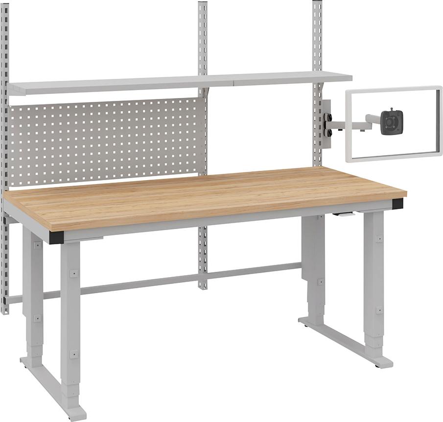 Systemtisch Multi4easy B1685xT800xH730-1320 mm Tischplatte Multiplex elektr. verstellbar