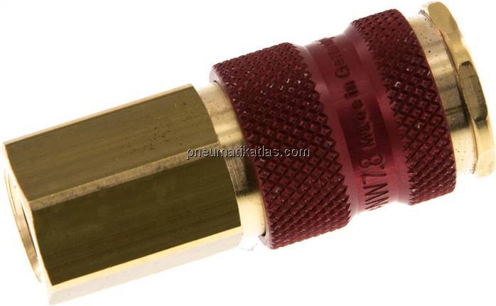 Kupplungsdose (NW7,2) G 1/4"(IG), rot, Achteck SW12