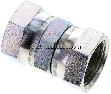 Gerader Verbinder 60°-Konus, G 1"-G 1", Stahl verzinkt