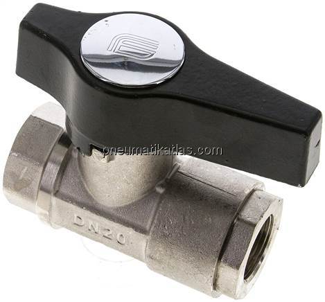 Hochdruck-Kugelhahn G 3/4", Messing vernickelt