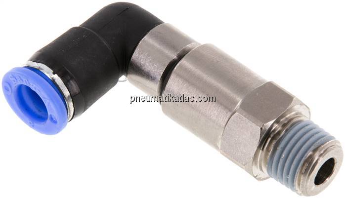 Winkel-Schnelldrehverschraubung R 1/4"-8mm, IQS-Standard