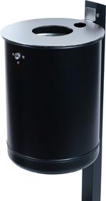 Abfallsammler 50L schwarzinkl.Pfosten