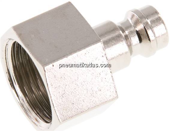 Kupplungsstecker (NW5) G 3/8"(IG), Messing vernickelt