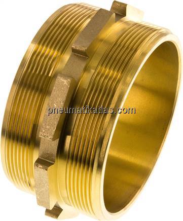 Doppelnippel G 4"-G 4", Messing/Rotguss