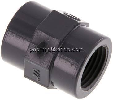Muffe Rp 1/2"-Rp 1/2", PVC-U