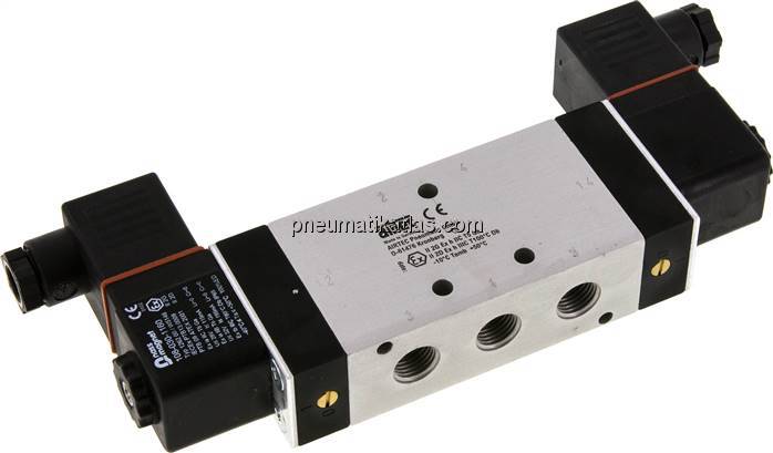 5/3-Wege Magnetventil, G 1/4", Mittelstellung entlüftet, 24 V DC, ATEX-Zulassung