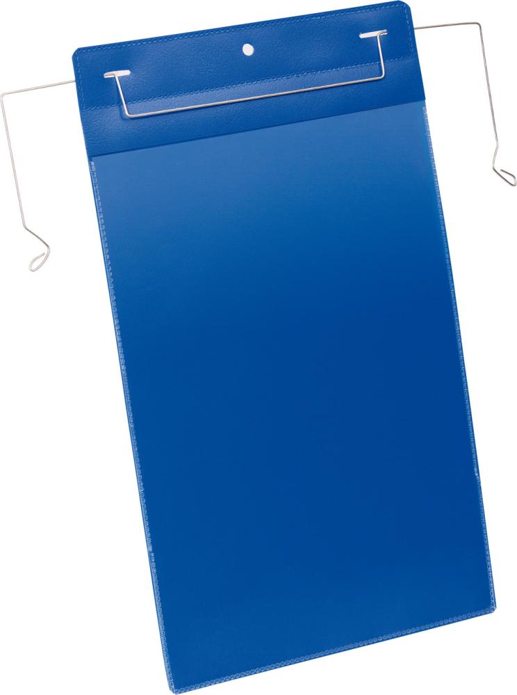 Dokumententasche B210xH297 mm A4 hoch blau mit Drahtbügel VE 50 Stück