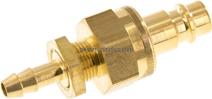 Schott-Kupplungsstecker (NW7,2) 6 (1/4")mm Schlauch, Messing