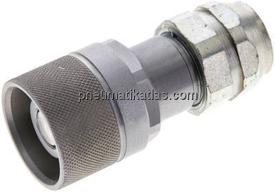 Flat-Face-Schraubkupplung, Stecker Baugr. 2, G 3/8"(IG)