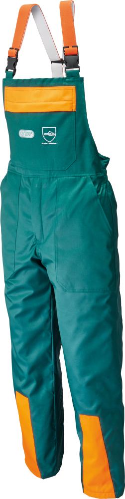 Schnittschutzlatzhose FJ Des.A,Cl.1,62,grün/orange
