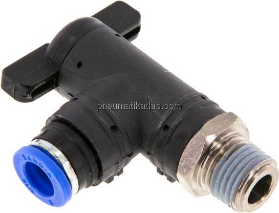 Winkel-Absperrhahn R 1/4"-8mm, IQS-Standard