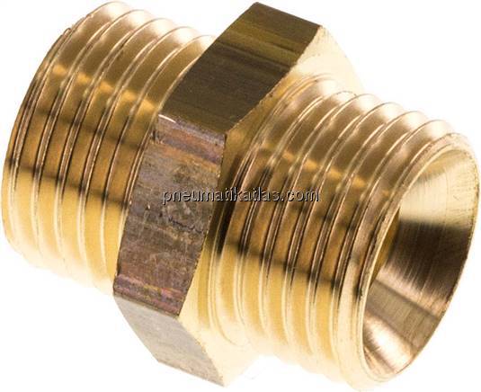 Doppelnippel M 16x1,5-M 16x1,5, Messing