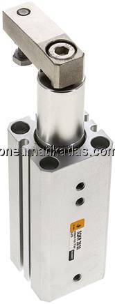 Schwenkspanner / Klemmzylinder Ø 25 mm, Klemmhub 30mm rechtsschwenkend (schwenkt