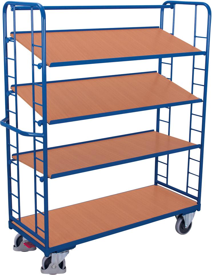 Etagenwagen 400 kg 2 Wand1570x635x1855 mm 4 Böden VarioFit