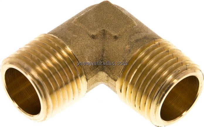 90°-Winkel R 1/2" (AG), Messing