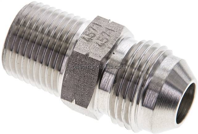 Doppelnippel NPT 3/8"-UNF 3/4"-16(JIC), 1.4571