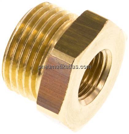 Reduziernippel G 3/8"(AG)-G 1/8"(IG), Messing
