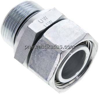 Einstellb. Schneidringverschr. M 33x2-28 L, Stahl verzinkt