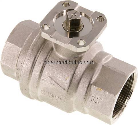 Messing-Kugelhahn, Direktmontageflansch G 1-1/2", -0,9 bis 40bar