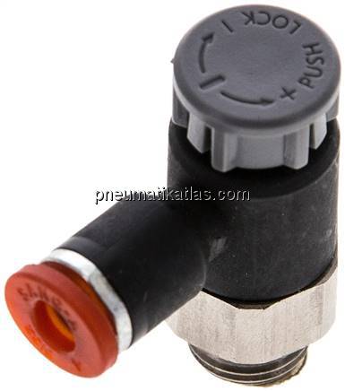 Kompakt-Drosselventil G 1/8"-4mm,zuluftregelnd