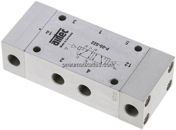 5/2-Wege Pneumatikimpulsventil, G 1/8", dominierend, Standard