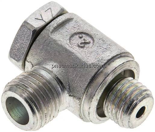 Winkel-Schwenkverschraubung M 12x1,5-6 S (M14x1,5), ohne Mutter & Schneidring, S