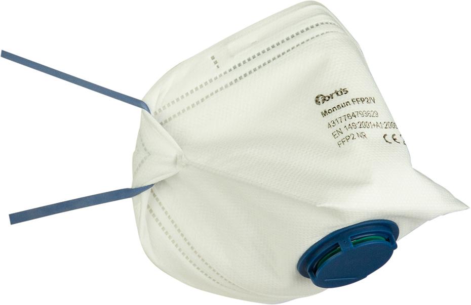 Atemschutzmaske Monsun FFP2 V, Box = 10 Stück FORTIS