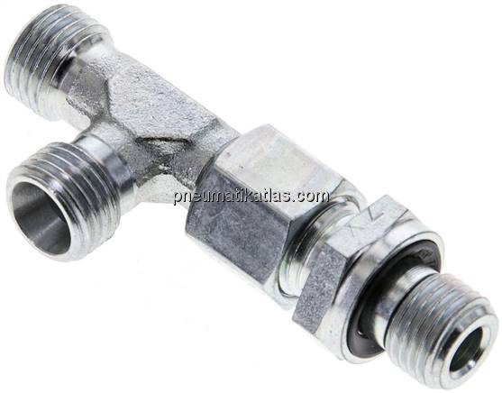 Einstellb. L-Schneidringverschraubung G 1/4"-8 L (M14x1,5), ohne Mutter & Schnei