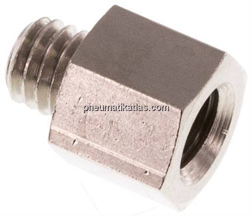 Gewindeverlängerung M 5-7mm, Messing vernickelt