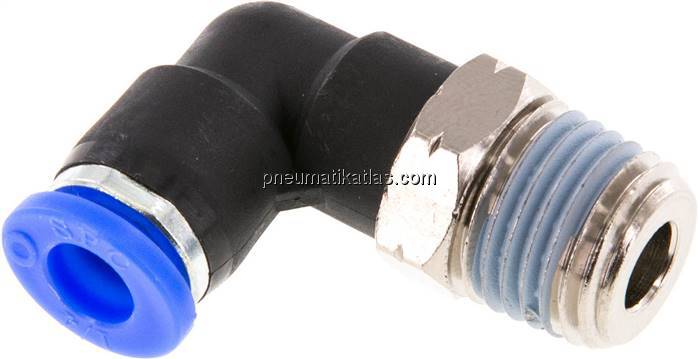 Winkel-Steckanschluss NPT 1/4"-1/4" (6,35 mm), IQS-Inch