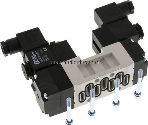 ISO-Ventil (Größe 1), 5/3-Wege, Mittelstellung entlüftet, 230 V AC