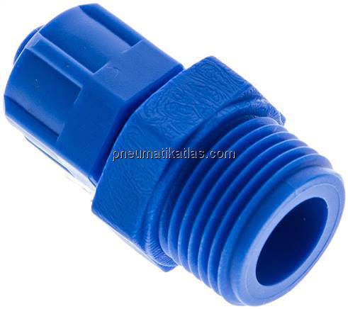 Gerade Verschraubung G 3/8"-8x6mm, Kunststoff (POM)