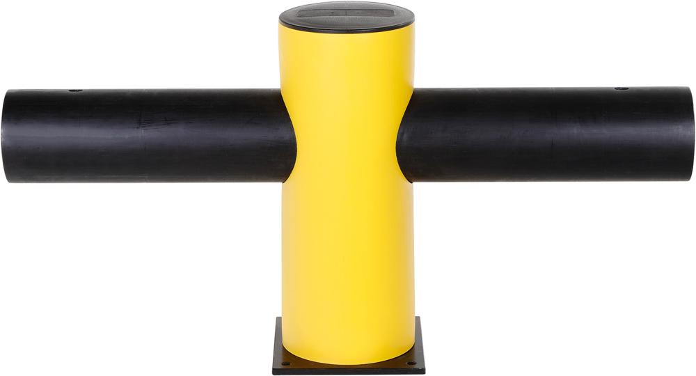 Mittelpfosten für Barriere Charlie H516xB1000xD200 mm schwarz/gelb