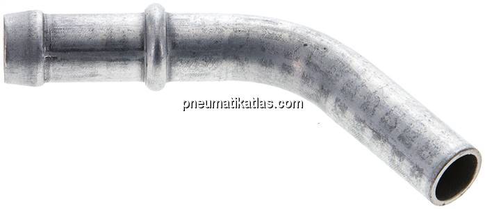 45°-Schlauchnippel Rohr 10, Schl. 9 - 10mm, Stahl verzinkt