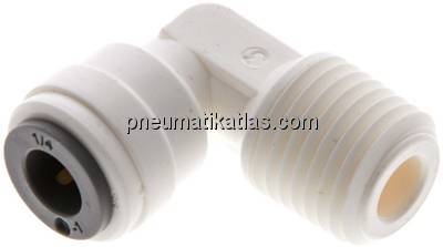Winkel-Steckanschluss NPT 1/4"-1/4" (6,35 mm), IQS-LE (EPDM-Dichtung)