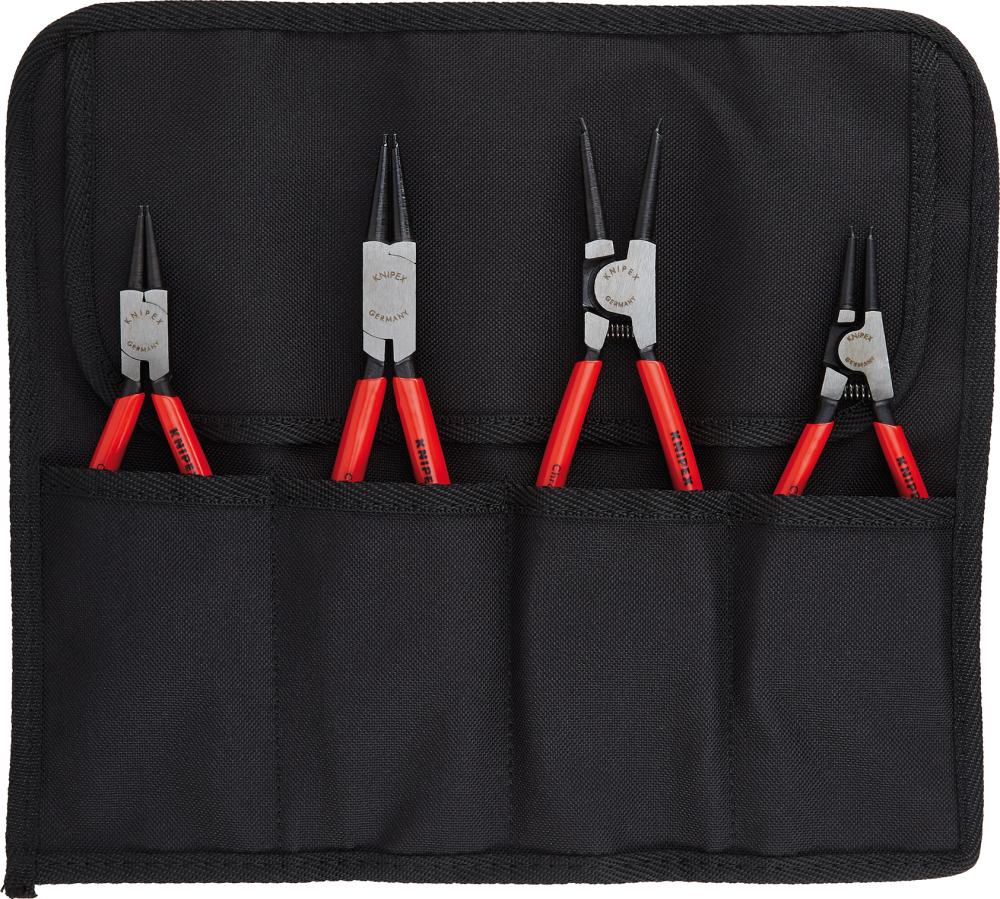 Sicherungsringzangen-Satzin Rolltasche 4-teilig KNIPEX