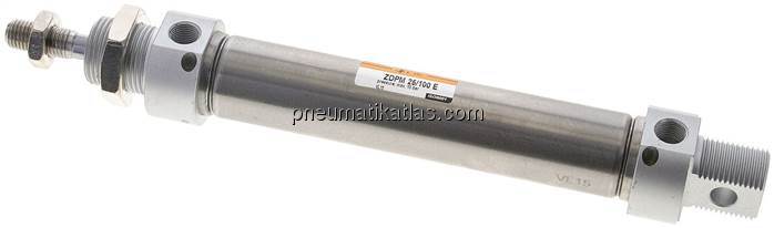 ISO 6432-Zylinder, doppeltwirkend, Kolben 25mm,Hub 100mm