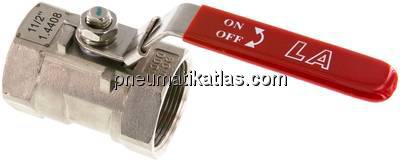 1-teiliger Edelstahl-Kugelhahn, NPT 1-1/2", 0 - 63bar