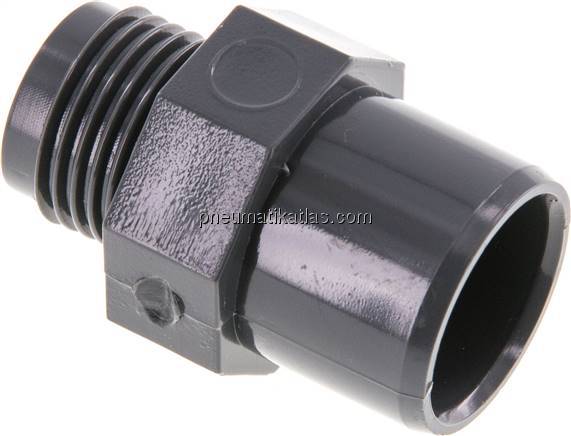 Klebe-Gewindenippel, PVC-U, 20x25mm (ixa)-G 1/2" AG