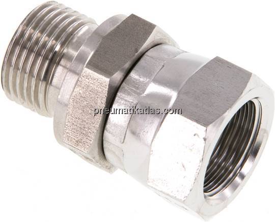 Einstellb. Einschraubverschr. 60°Keg.(G 3/8")-G 3/8"(AG)