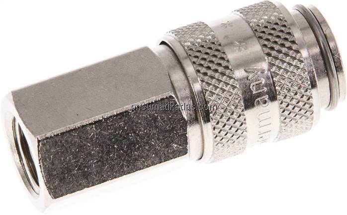 Kupplungsdose (NW5) G 1/8"(IG), Messing vernickelt