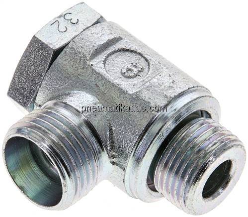 Winkel-Schwenkverschraubung G 3/8"-12 L (M18x1,5), ohne Mutter & Schneidring, St