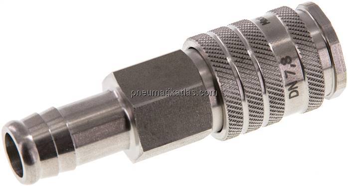 Kupplungsdose (NW7,2) 13 (1/2")mm Schlauch, Edelstahl