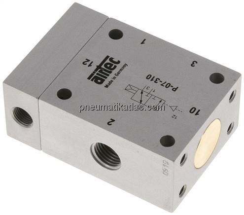 3/2-Wege Pneumatikventil, G 1/4", Luftfeder (NC), Standard