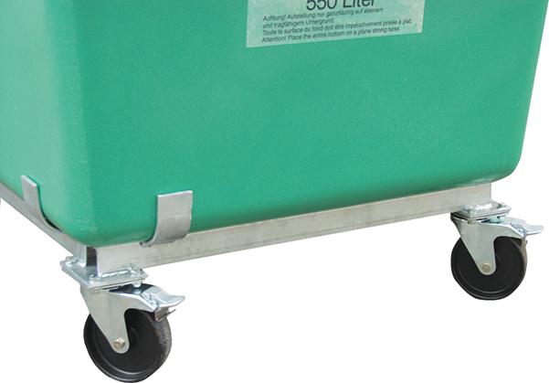 Lenkrollengestell für Behälter 2200 l CEMO
