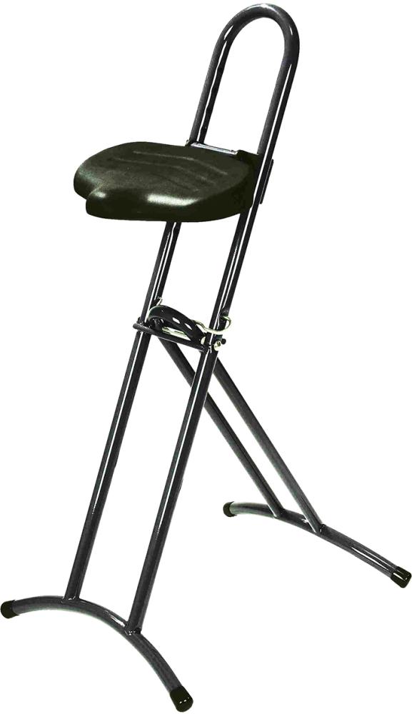 Stehhilfe Mod. 3680 klappbar, schwarz bis 80 kg, Sitz PU Sitzhöhe 610-860 mm