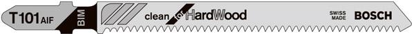 Stichsägeblatt T 101 AIF Bosch VE à 5 Stück Clean for Hard Wood