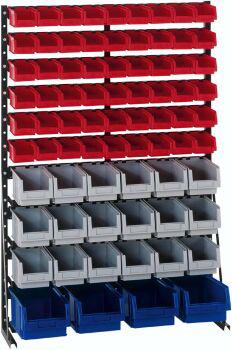 Norm-Regal-einseitig H1513xB1000 mm 76 Kästen LA-KA-PE